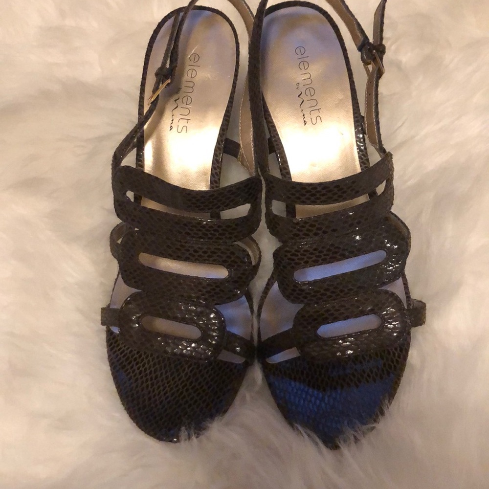 Brown Heeled Sandals